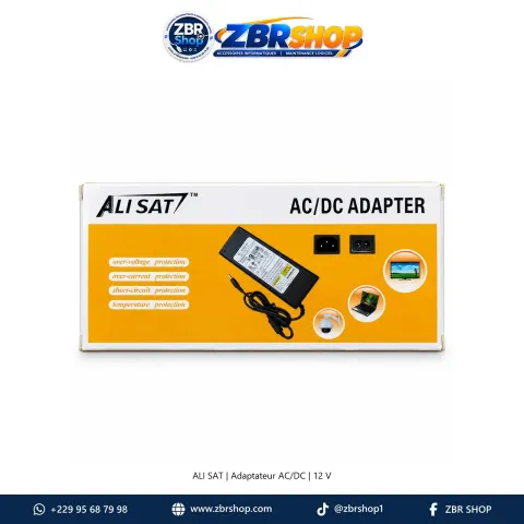 ALI SAT AC/DC 12V Power Supply Adapter (100-240V)