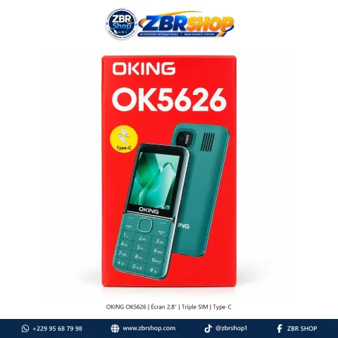 Téléphone Portable à Touches OKING OK5626 Écran 2,8" Tri SIM avec Port Type-C