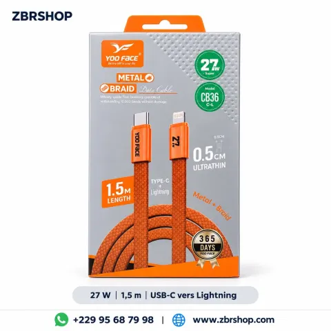 Câble YOO FACE CB36 USB-C vers C/Lightning