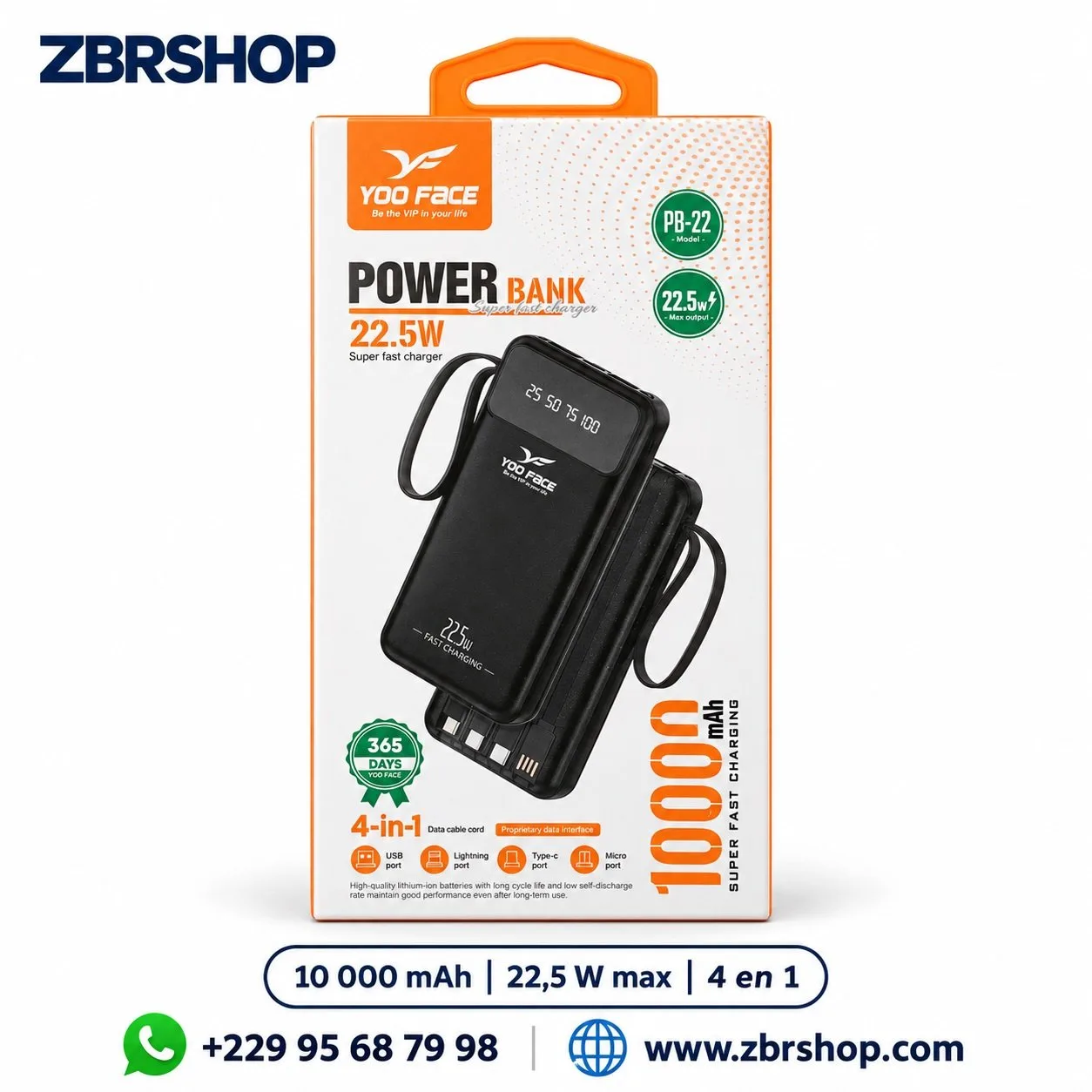 Batterie externe YOO FACE PB-23 20 000 mAh