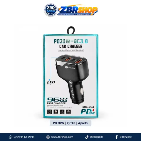 Chargeur voiture MIE-003 à 4 ports