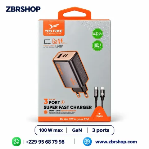 Chargeur YOO FACE ACC-04 GaN 100 W