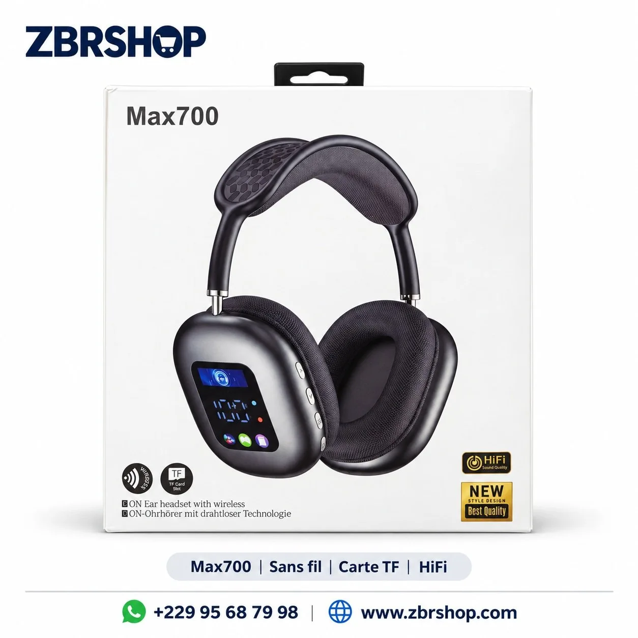 Casque sans fil Max700 avec port TF