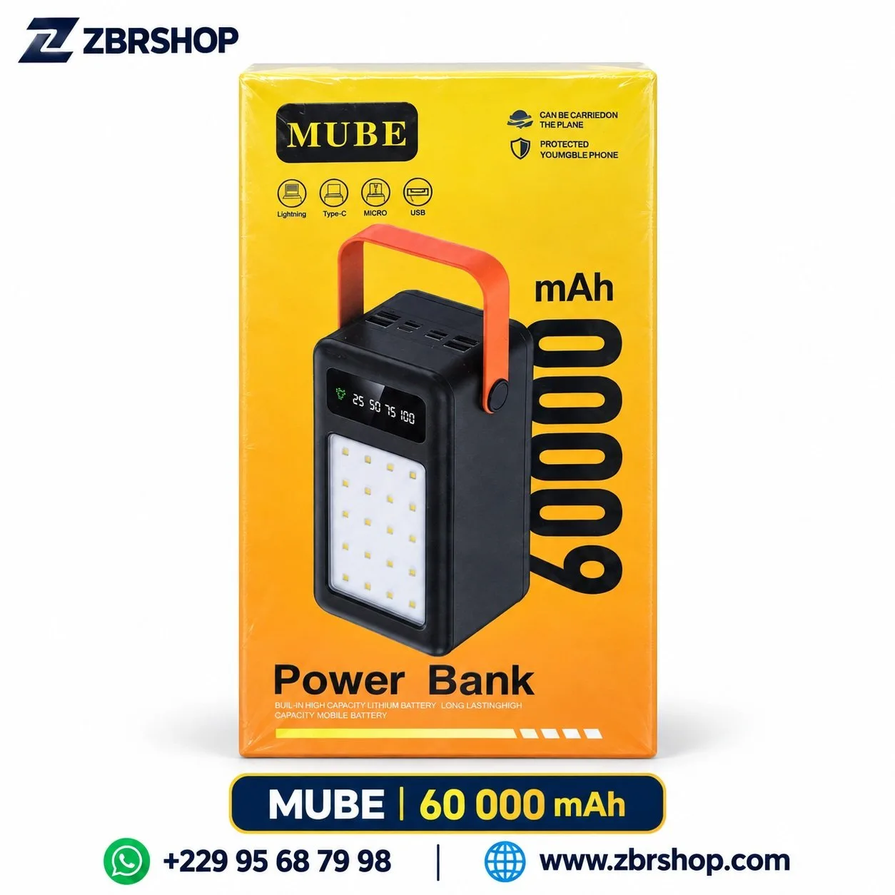 Batterie externe MUBE 60000 mAh