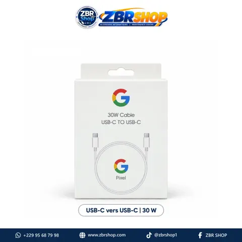 Câble Google Pixel 30W USB-C vers USB-C