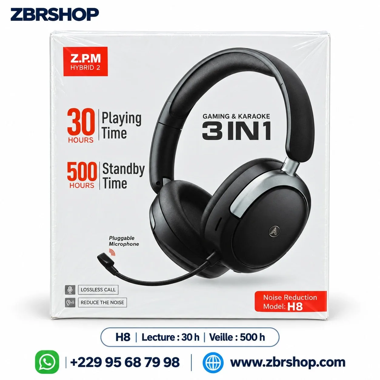 Casque audio sans fil Z.P.M HYBRID 2