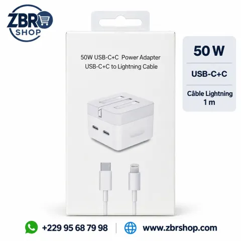 Chargeur 50W USB-C Lightning