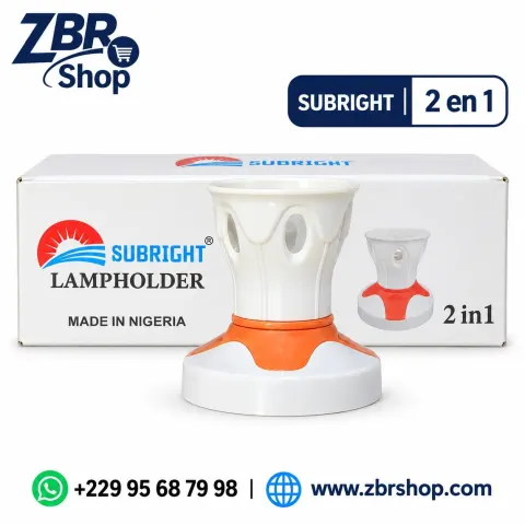 Douille porte-ampoule SUBRIGHT 2 en 1 (Blanc et Orange)