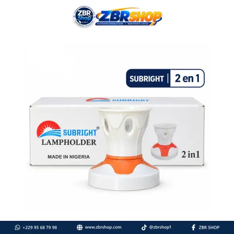 Douille porte-ampoule SUBRIGHT 2 en 1 (Blanc et Orange)