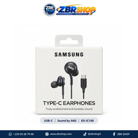 Écouteurs filaires Samsung Type-C (Sound by AKG, Modèle EO-IC100)