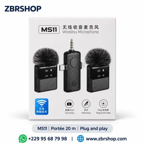 Microphone sans fil double MS11 (Plug and Play)