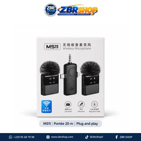 MS11 Dual Wireless Microphone (Plug and Play)