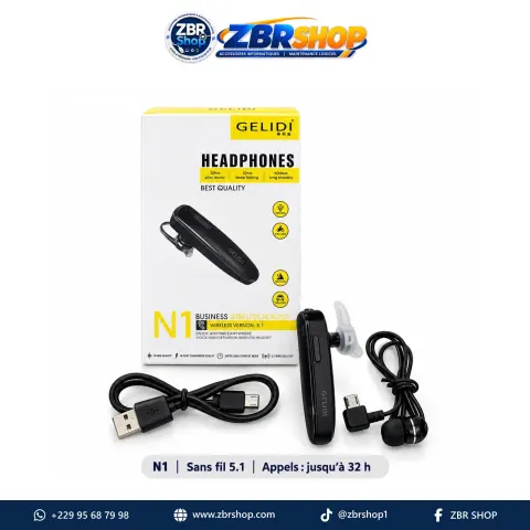 GELIDI N1 Professional Bluetooth Headset (Version 5.1)