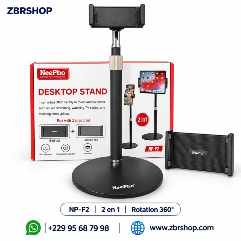 Support de bureau NeePho NP-F2 (2 en 1, pour téléphone et tablette)