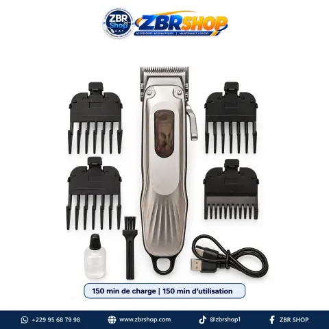 Tondeuse à cheveux professionnelle (Power Clipper, Écran LED)
