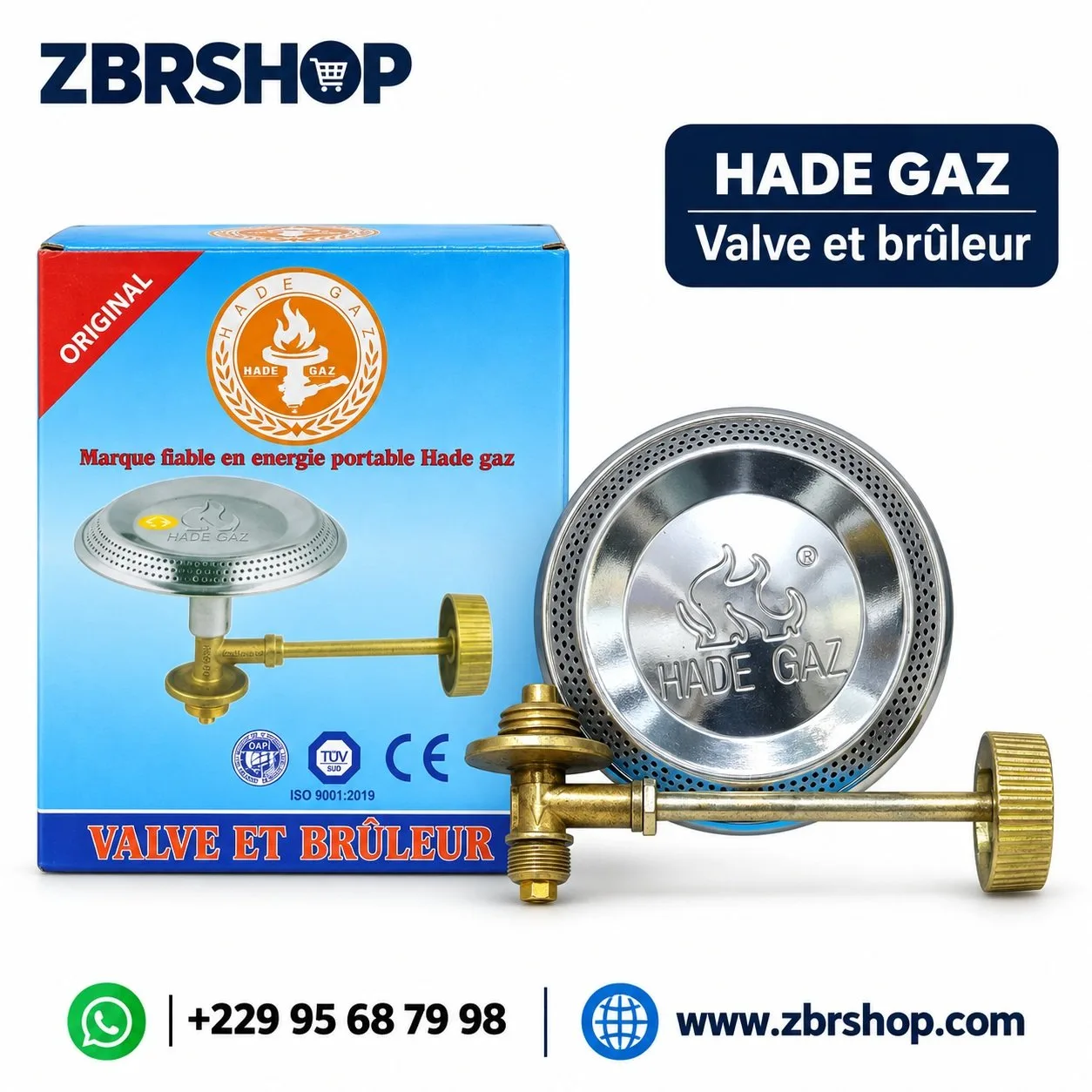 Brûleur et valve à gaz HADE GAZ (Modèle portable)