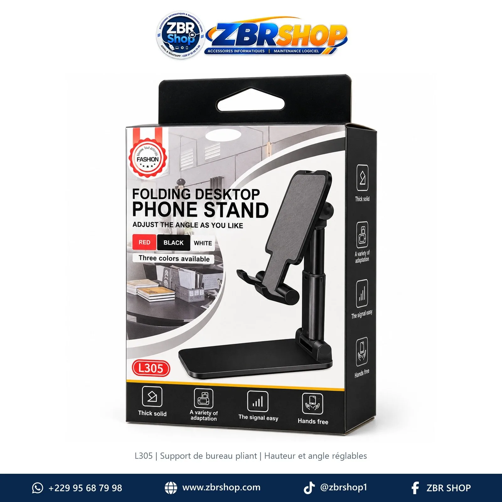 Foldable Desktop Stand for Phone (Model L305)
