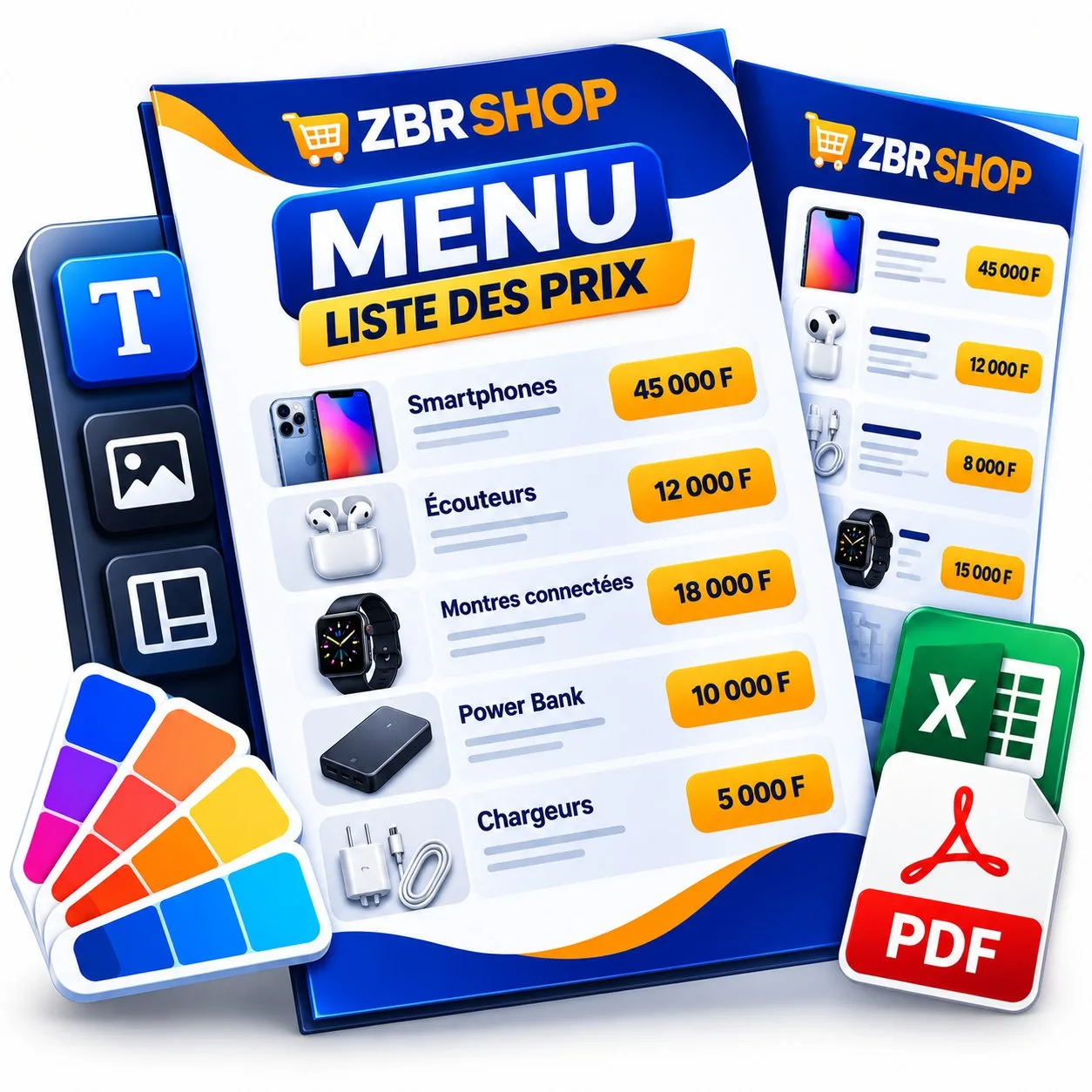 Menu or price list